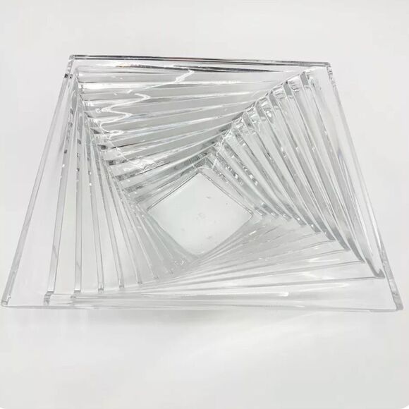 Twisted Steps French Crystal Bowl - Picture 1 of 6